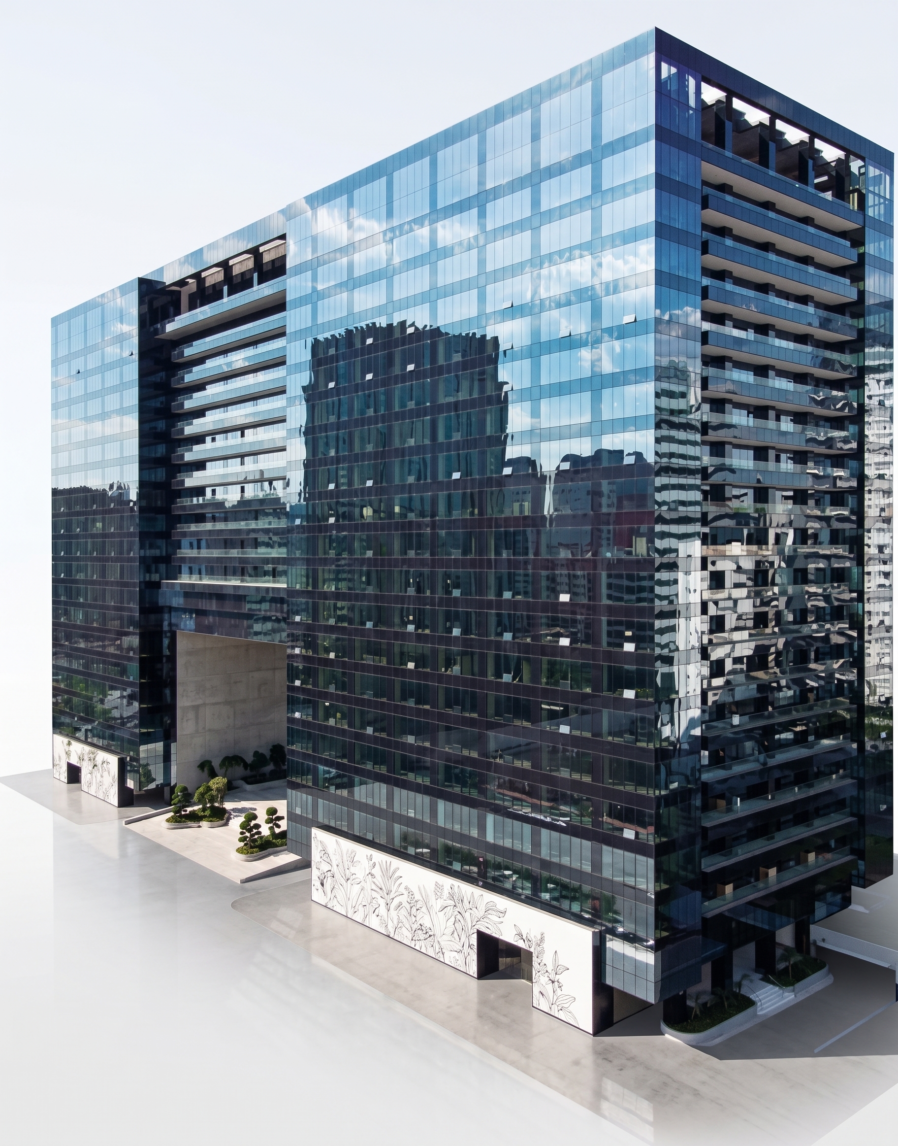 Edifício corporativo em centro financeiro